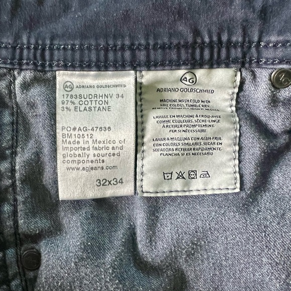 AG Tellis navy chinos. 32” waist tailored to 30” length. In good condition - Picture 6 of 6